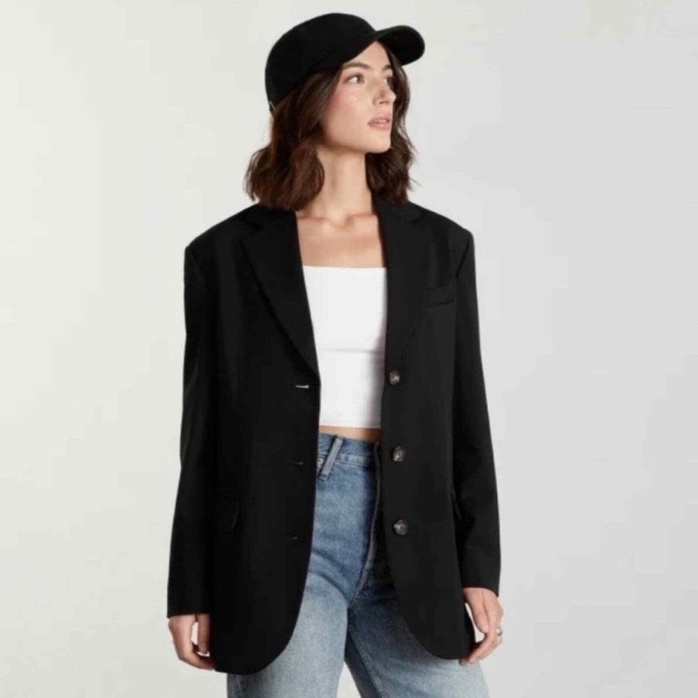 NWT! Everlane Black Women's Blazer Oversized Tailored Fit - Size 10